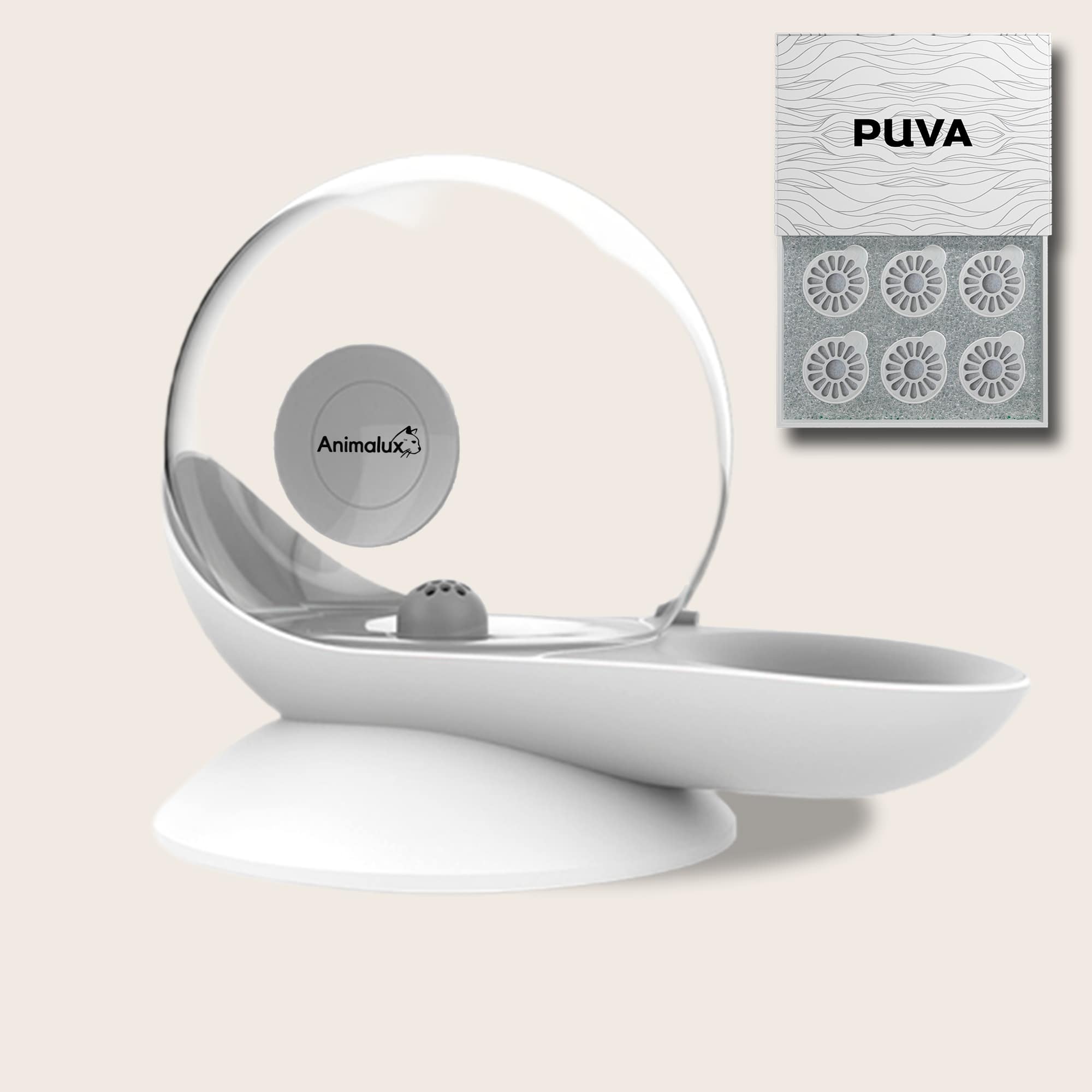 Fontaine a Eau Chat Aquafons Gris Animalux #couleur_gris-perl