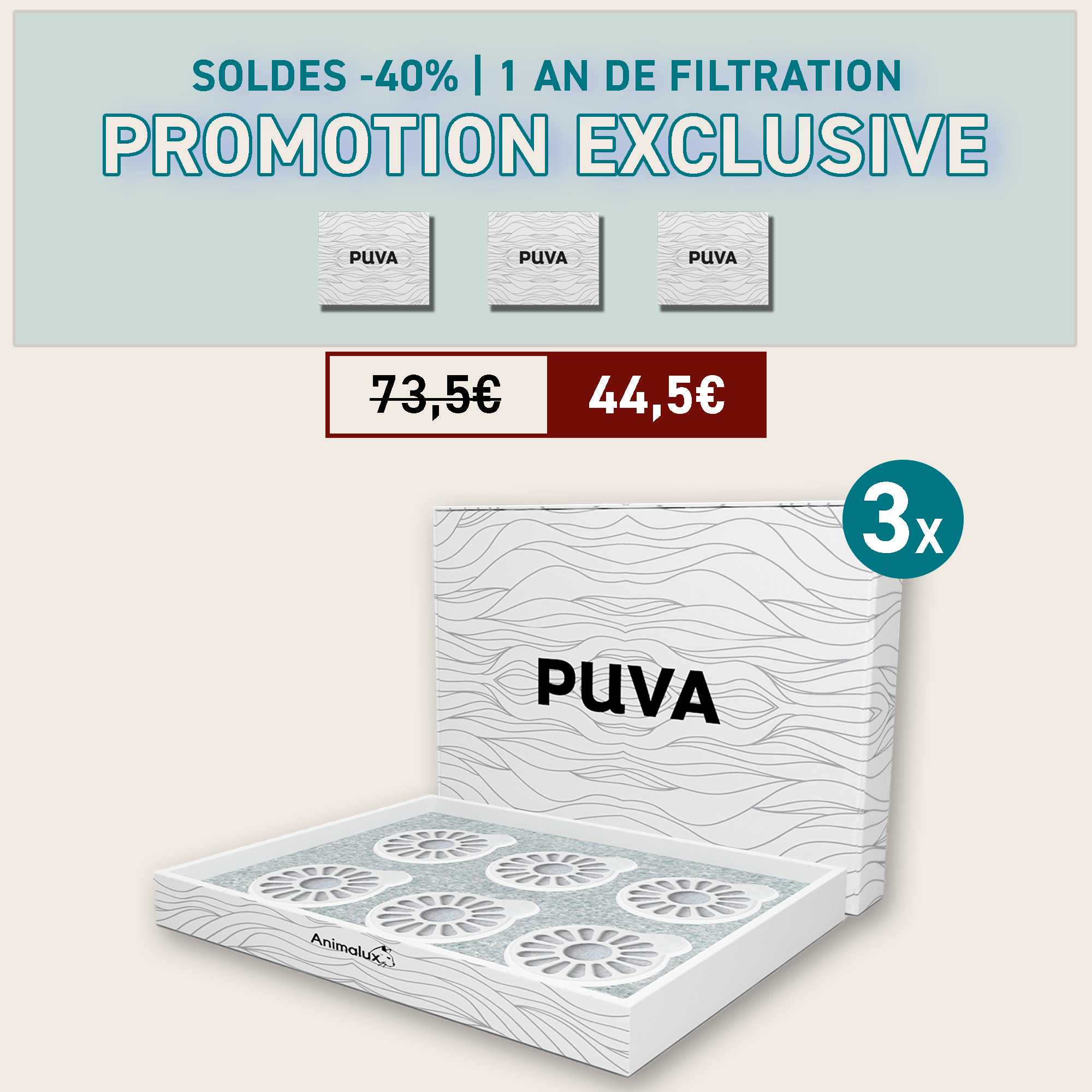 Pack 1 an de filtration Puva
